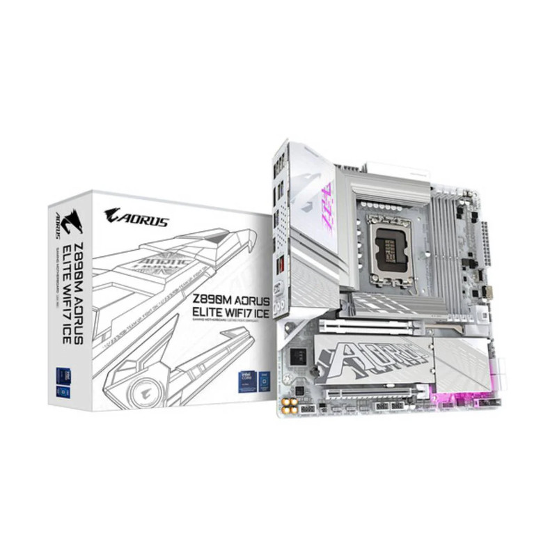 Gigabyte Z890M Aorus Elite WiFi 7 ICE DDR5 LGA 1851 Micro-ITX Gaming Motherboard - اللوحة الأم